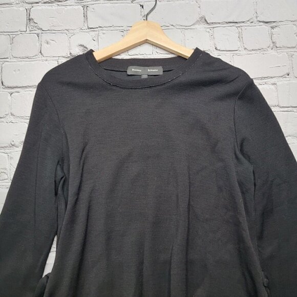 Proenza Schouler Wool Blend Black Tie Side Accent Sweater Top Size L - Picture 2 of 14